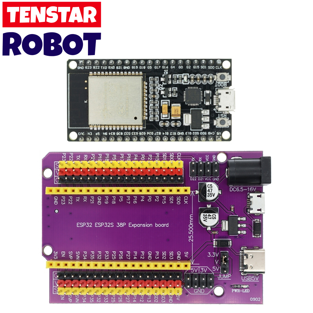 Placa De Desenvolvimento ESP32 TYPE-C/MICRO USB CP2102 WiFi + Bluetooth Dual Core ESP32-DevKitC-32 ESP-WROOM Expansão 38PINS