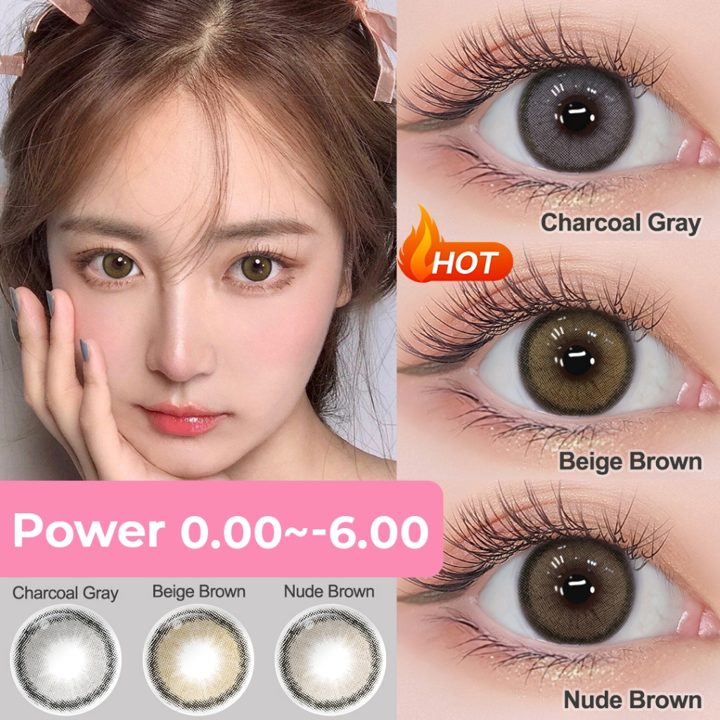 Lente De Contato Com Prescrição (P : 0 ~-6.00) Anual Cosmética Dia 14.0mm 1 Par Magister