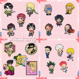 5pcs/set Caçador De Demônios Alfinetes De Esmalte Broches Anime Attack ON Titan Pin Hunter × Broche Lapela Crachás Jóias Presente