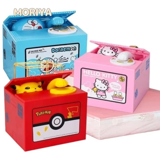 Engraçado Pokemon Pikachu Banco Eletrônico De Moedas Anime Roubo Caixa Cofre De Porquinhos