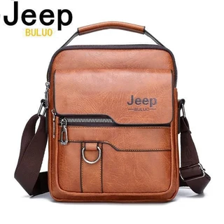 JEEP BULUO Luxo Bolsas Para Mensageiros De Corpo Cruzado Ombros Macho PU Grande Capacidade-182