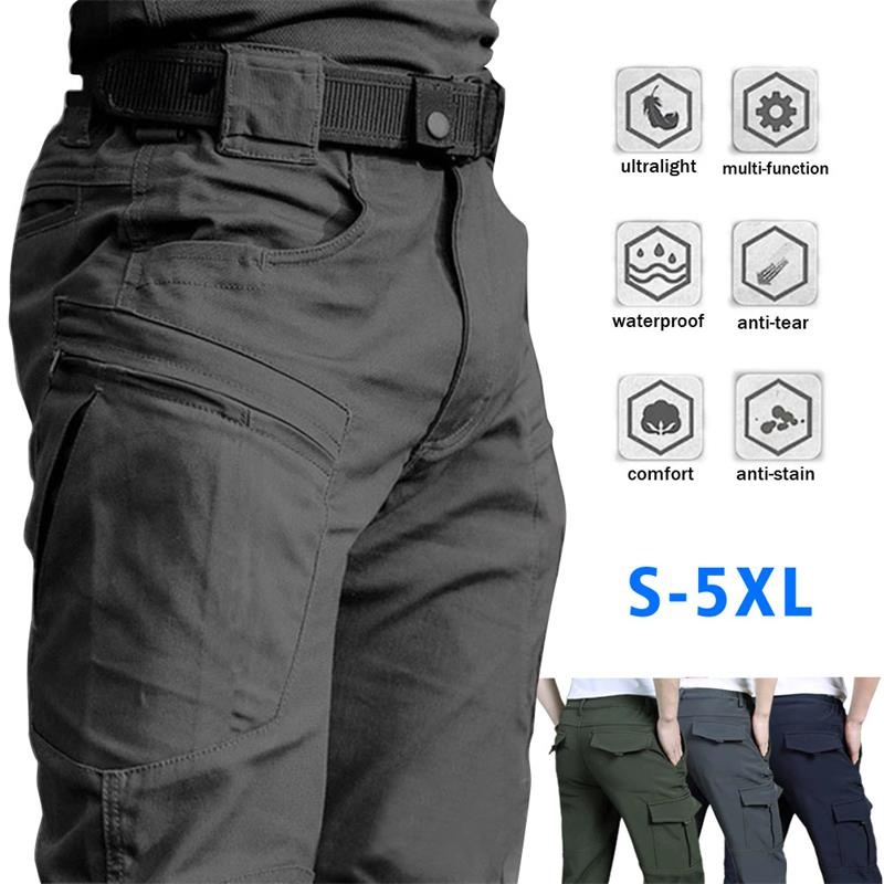 Calça De Bolso Militar Masculina Tática Multi-Elástica Urbana Confortável Casual Esportiva De Secagem Rápida S-5XL