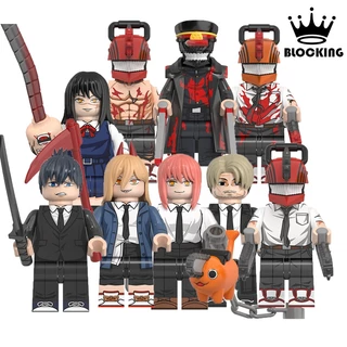 Anime Chainsaw Man Denji Pochita Makima Samurai Blocos De Espadas Para Crianças