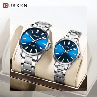 CURREN Relógio De Casal De Marca Original De Aço Inoxidável Quartzo Luminoso À Prova D
