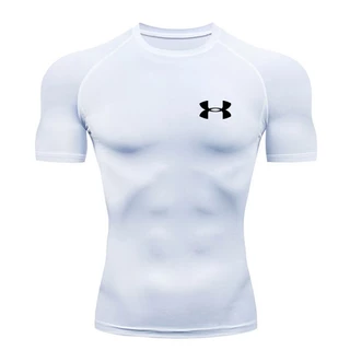Camiseta Esportiva De Manga Curta De Compressão Corrida Masculina De Secagem Rápida E Respirável Para Caminhadas Alpinismo