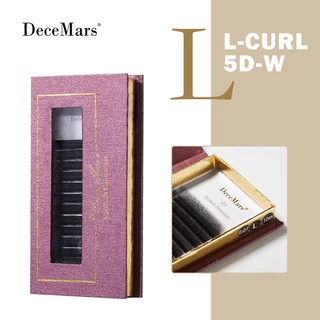 DeceMars L-Curl M 5D Extensão De Cílios 12 Linhas 0.07 Mm Preto