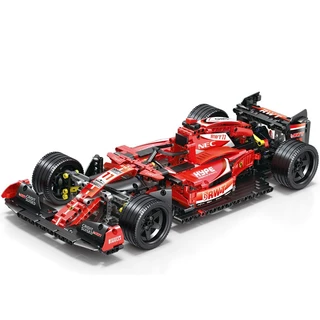 1: 10 Super Large F1 Formula Carro Fórmula Ferrari Carro Esportivo Modelo Ornamentos Garotos Garotas Montagem Educacional Bloco de Construção Brinquedos Brinquedos para Adultos Decoração de Sala de Presentes