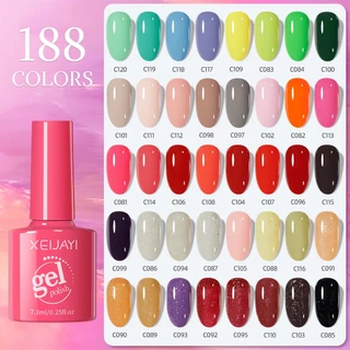 XEIJAYI 7.3ML Gel De Esmalte Colorido Neon Vermelho Púrpura Molho De Verniz Para Unhas Design UV Nail Art