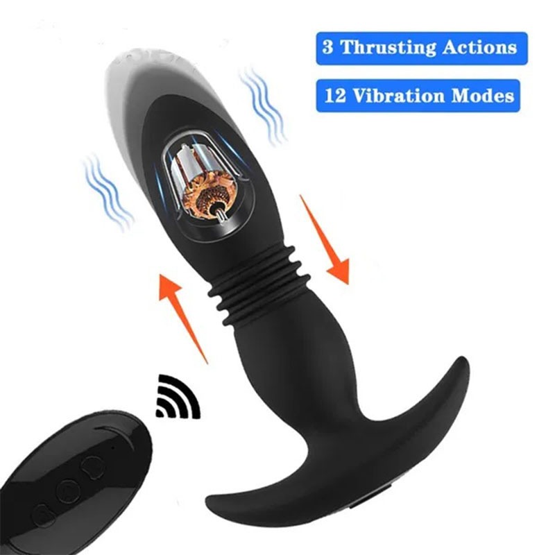 Brinquedo Sexual Masculino De Silicone À Prova D'água Massagem Da Próstata Vibrador Anal De Plug Para Homens Brinquedos Sexuais Gay