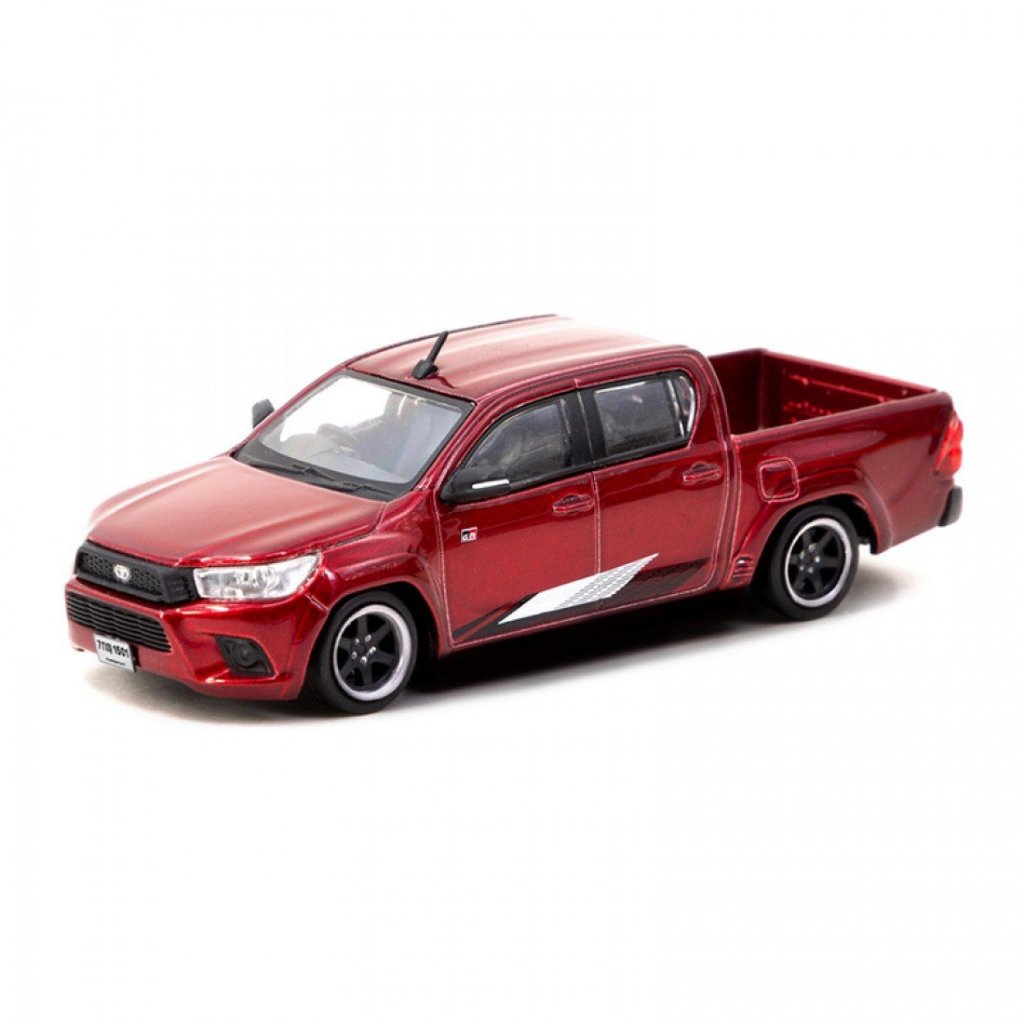Tarmac Works T64R-041-RE 1/64 TOYOTA HILUX Escala Vermelha DIECAST Modelo Carro