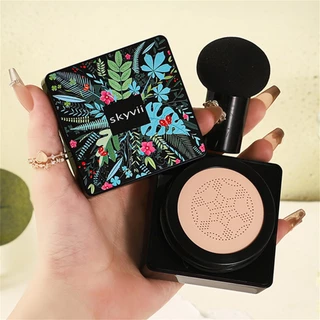 Almofada Cogumelo Cabeça de Cogumelo CC Cream, Creme Hidratante Corretivo, Base de Maquiagem Creme Hidratante BB Maquiagem Durável, com Esponja de Maquiagem de Cogumelo, Fácil de Aplicar