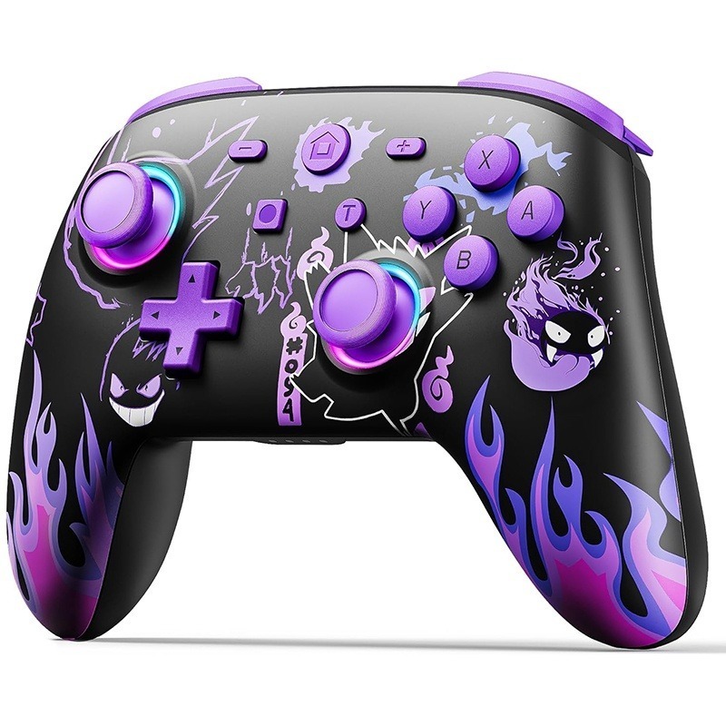 Controlador Sem Fio Bluetooth Para Nintendo Switch/OLED/Lite PC Com Joystick LED/Motion/Vibration/Turbo/Wakeup