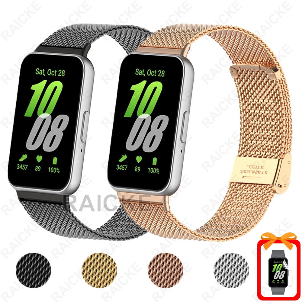 Pulseira De Aço Inoxidável Metálica Para Galaxy Fit 3 Acessórios