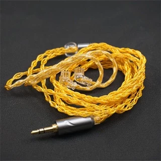 QKZ T1 200 Núcleos 8 Cordões OFC Fio De Cabo De Cobre Revestido De Prata Para EDX PRO Castor AK6 Pro