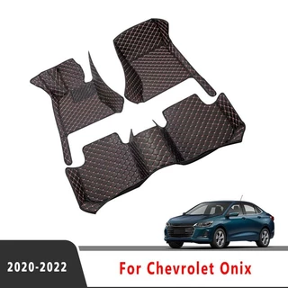 Tapetes De Carro Para Chevrolet Onix Prism 2020 2021 2022 2023 2024 São Feitos De Couro Impermeável , Antiderrapante E Resistentes Ao Desgaste , Projetados Sob Medida Um Ajuste Perfeito .