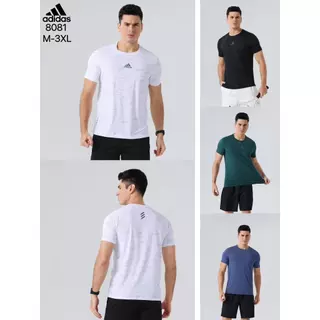 Camiseta esportiva de manga curta masculina Summer Casual Round Neck Youth Running Fitness Camiseta de verão com gola redonda para jovens All-