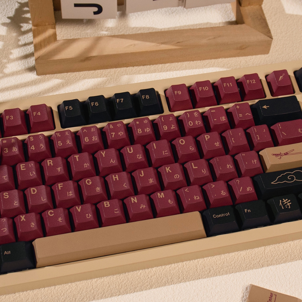 Ready stock 】 Red Samurai keycap PBT 129 Chaves DYE-SUB Perfil Cereja ...