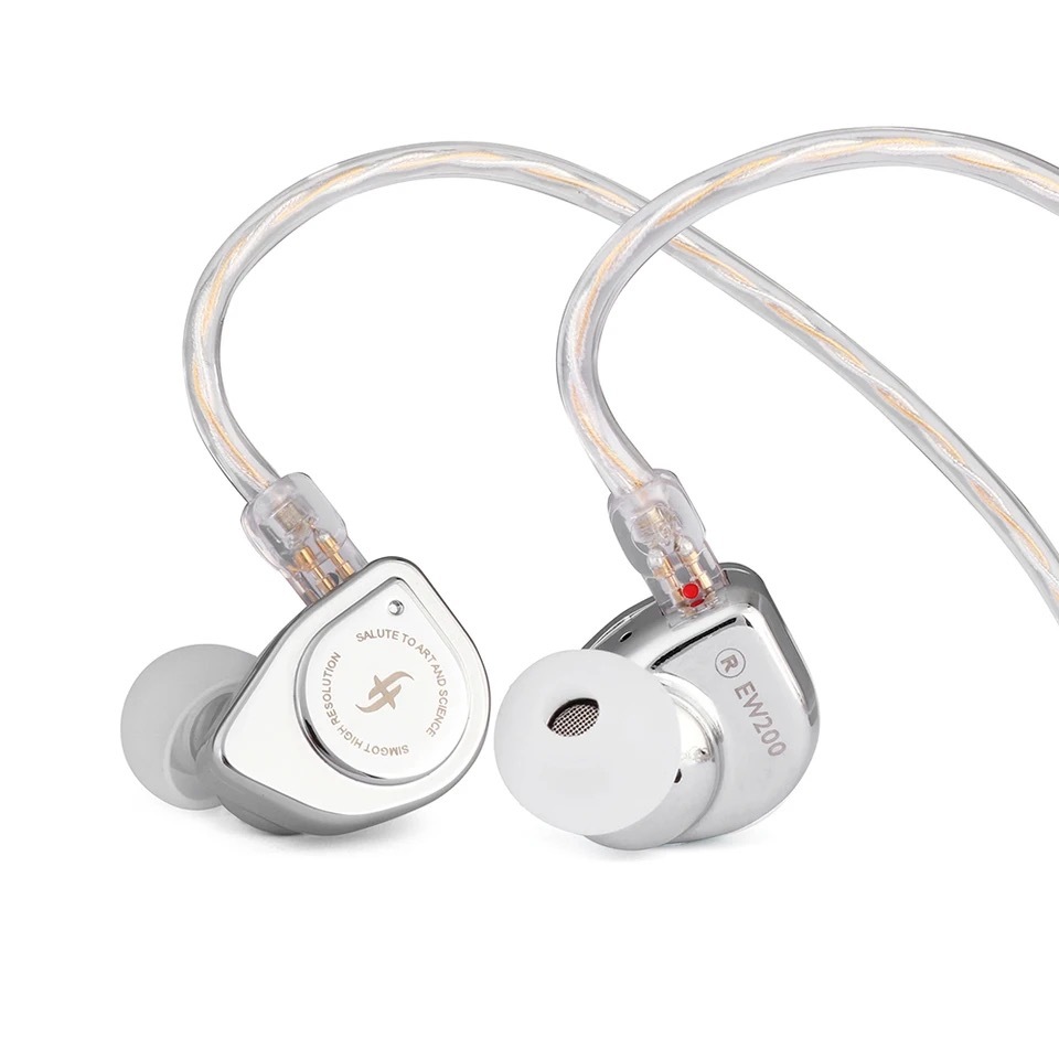 SIMGOT EW200 10mm SCP Fones De Ouvido Intra-Auriculares De Dupla Cavidade Com Diafragma Magnético