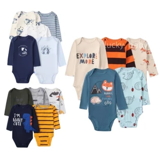 Lucky baby caterr body menino /body bebê menino/body manga longa menino / Kit Roupa De Bebe 5 Peças