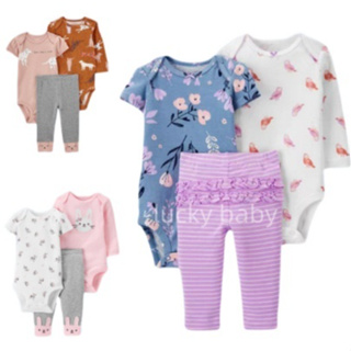 Body Carters Menina /Kit bebê carters /Conjunto Bebê Menina Inverno/3Pçs Conjunto de Macacão + Calça de Algodão para Bebês