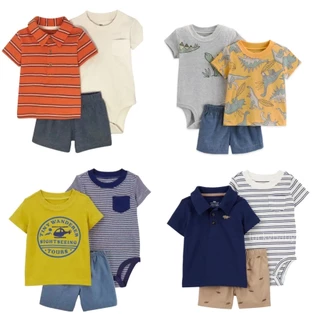 Lucky baby carterr menino Kit Roupa Roupas Infantis Macacão De 3 Peças Romper
