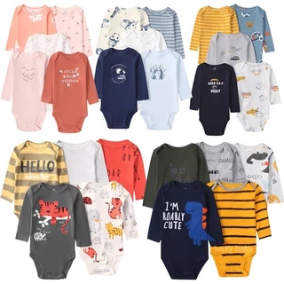 carters Macacão de manga comprida para bebês 5pcs Roupas para bebês Roupas de algodão puro Roupas para meninos