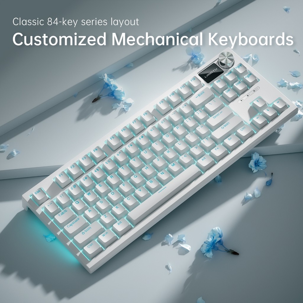 Teclado Mecânico Sem Fio Para Jogos De Bluetooth De Três Modos Escritório Personalizado