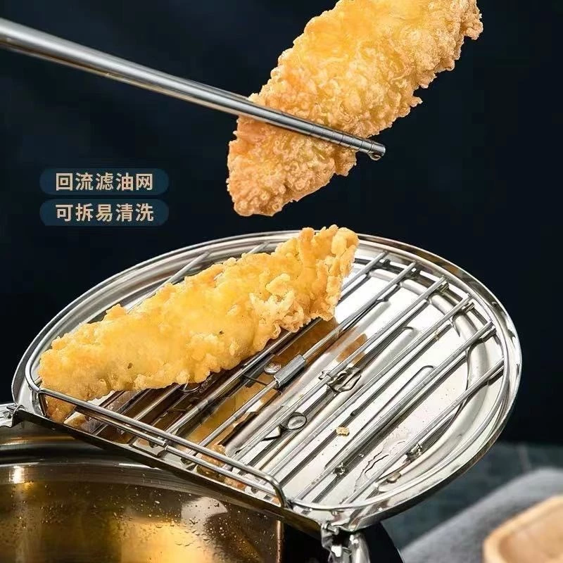 Frigideira Profunda Japonesa Inox 20cm com Termômetro