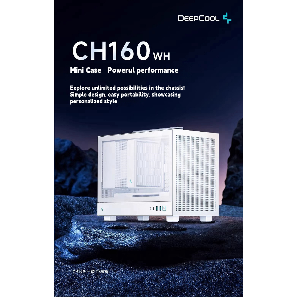 DEEPCOOL CH160 MINI-ITX Estojo Para PC Portátil