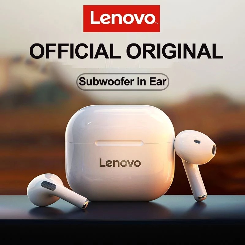 Fones De Ouvido Bluetooth Lenovo LP40 Sem Fio Intra-Auriculares Esportivos À Prova D'água Com Microfone
