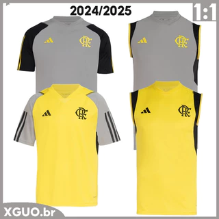 Camisa de treinamento dos homens 24/25 novo amarelo/cinza/colete camisa de futebol tailanda1: 1