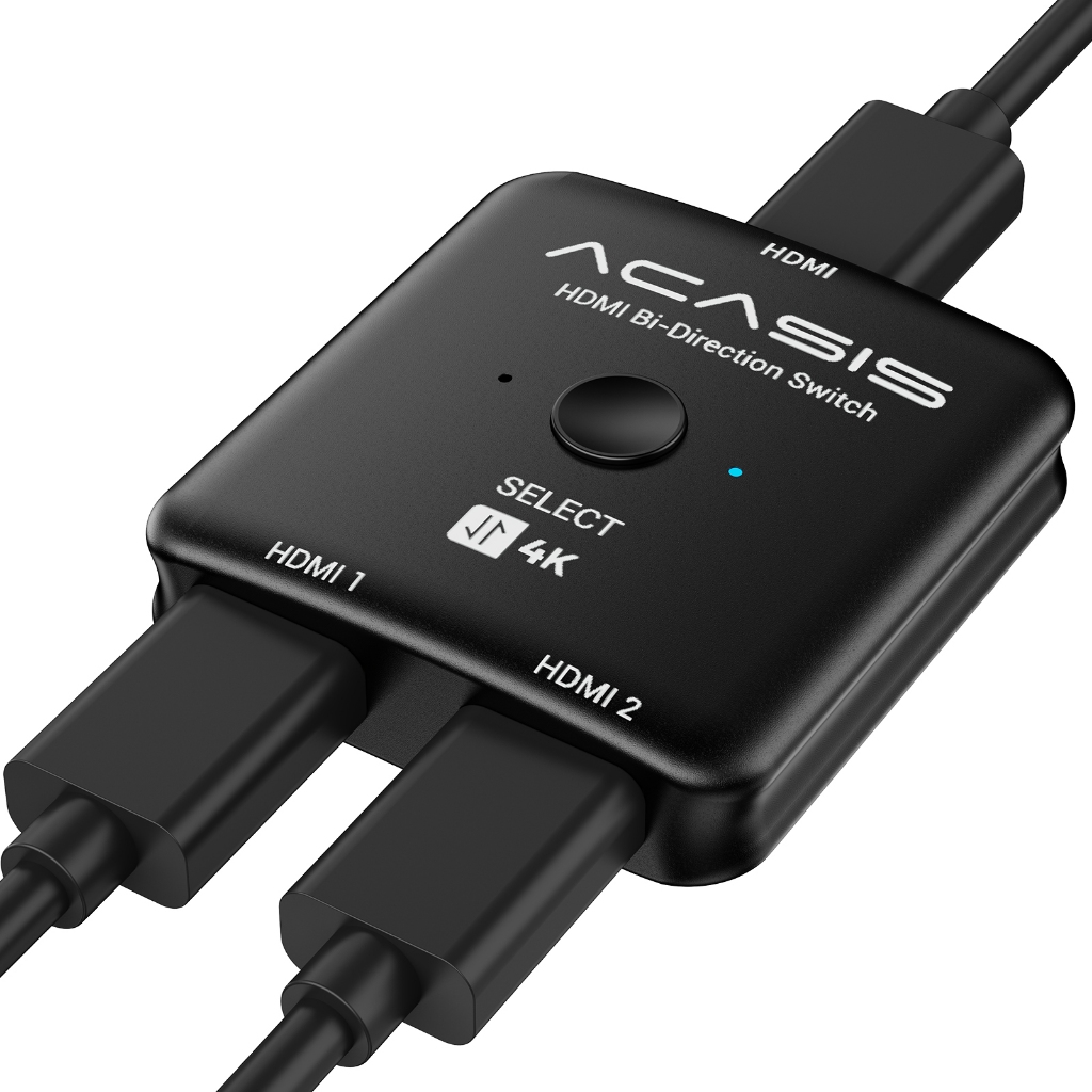 ACASIS HDMI Switch Splitter 4K @ 60hz , Switcher Bidirecional 2.0 2 Em 1 Saída , 1 2 Saídas , Suporte 4K 3D HDR Para Xbox PS5/4/3 Blu-Ray Player Fire Stick Roku HDTV