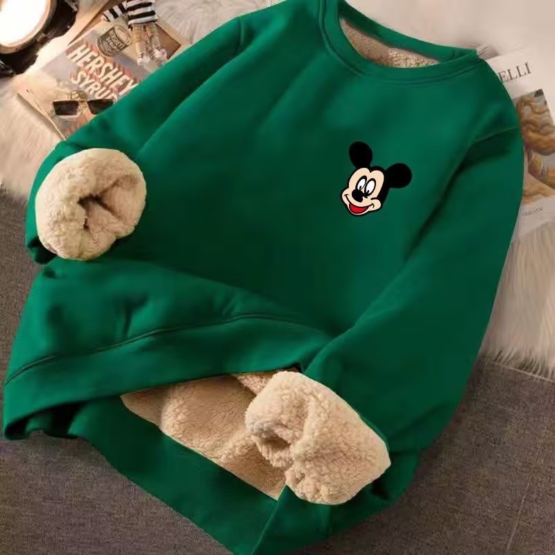 Moletom Feminino Forrado Com Lã - Gola Redonda Para Inverno E Frio