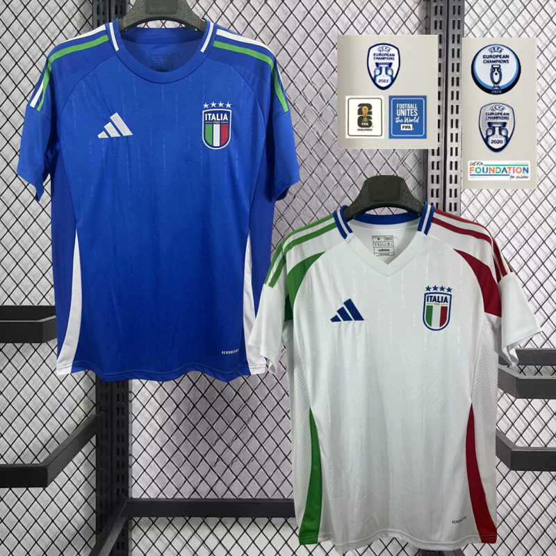 Seleção Nacional Italiana 24/25 Campeonato Europeu Em Casa E Fora Camisa Masculina De Alta Qualidade S-2XL