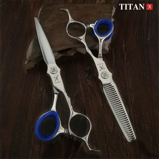 Tesoura De Cabeleireiro Titan Profissional De Ouro Corte