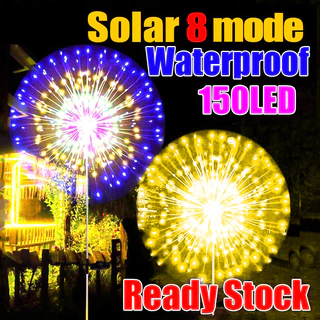 Luz Solar De Fogos De Artifício 90/120LED Energia/Dandelion Pátio/Varanda/Luzes Decorativas Ao Ar Livre