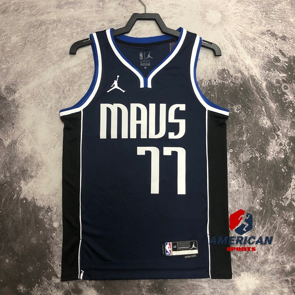 Masculino Camisa NBA Regata Dallas Mavericks Luka Doncic Camiseta Dark Blue de Basquetebol Jersey