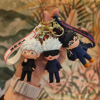 Novo Porta-Chaves Anime Jujutsu Kaisen Boneca Gojo Satoru Kuroe Doll Backpack Pendant Carro Brinquedo Infantil