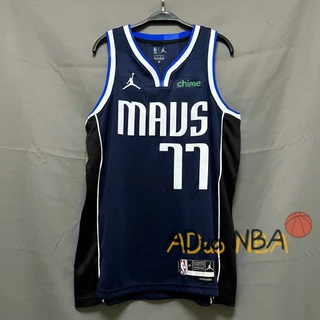 Hot pressed Camiseta NBA Dallas Mavericks #77 Luka Doncic 2023 Statement Edition Swingman De Basquetebol Jersey Sponsorship logo