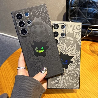 Capa De Couro Geng Ghost De Luxo Para Samsung Galaxy S24 S23 S22 Ultra S24 + S24Plus Telefone À Prova De Choque