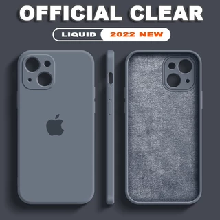 Capa Quadrada De Silicone Líquido De Borda Reta iPhone 11 12 13 14 15 Pro MAX XR XS 7 8 6 6s Mais SE2023 De Proteção Contra Choques Macio