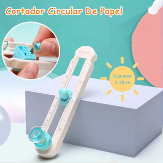 2-20cm Cortador de papel composto redondo portátil de escala ajustável