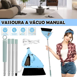 Vassoura A Vácuo Manual Com Copo Coletor De Pó Portátil Elétrica De Piso Operação Ultra Silenciosa
