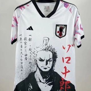 24-25 Seleção Nacional Jersey Japão One Piece Zoro Juro Special Anime Edition Jersey Futebol Jersey Homens de Manga Curta Thai Versão 1: 1 Treinamento Jersey