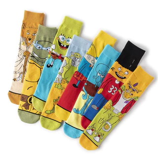 1 Par De Meias De Skate anime Para Homens , Desenho Animado Mulheres No Meio Da Altura