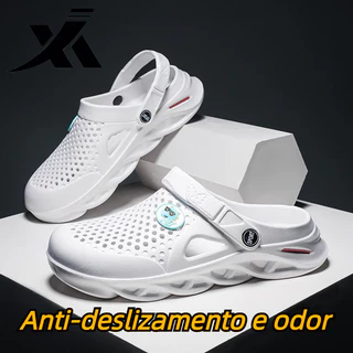 Xh Sandálias masculinas Anti-Derrapante Desodorante Anti-Derrapante Moda do dedo do pé respirável...