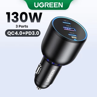 Carregador Rápido De Carro UGREEN 130W PD3.0 USB Tipo C Para iPhone 15 14 Pro Max 13 12 Tabet Notebooks