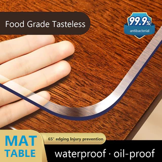 [3mm] Toalha De Mesa Transparente Tapete Macio À Prova D'água Película Protetora De Café Em PVC Anti-Calcário