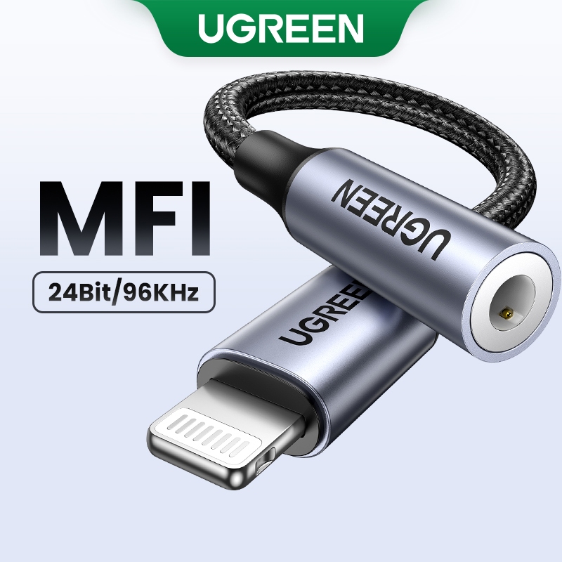 Ugreen Mfi Lightning Para Conector Auxiliar De 3,5 Mm Adaptador De Cabo Iphone 14/13/12 7 8 Mais XR Xs MAX