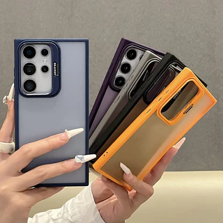 Caixa De Proteção Para Telefone Samsung Galaxy A15 A25 A35 A55 A05S A05 A14 A24 A34 A54 A04S A13 A23 A33 A53 A73 Com Lente 2 Em 1 Transparente
